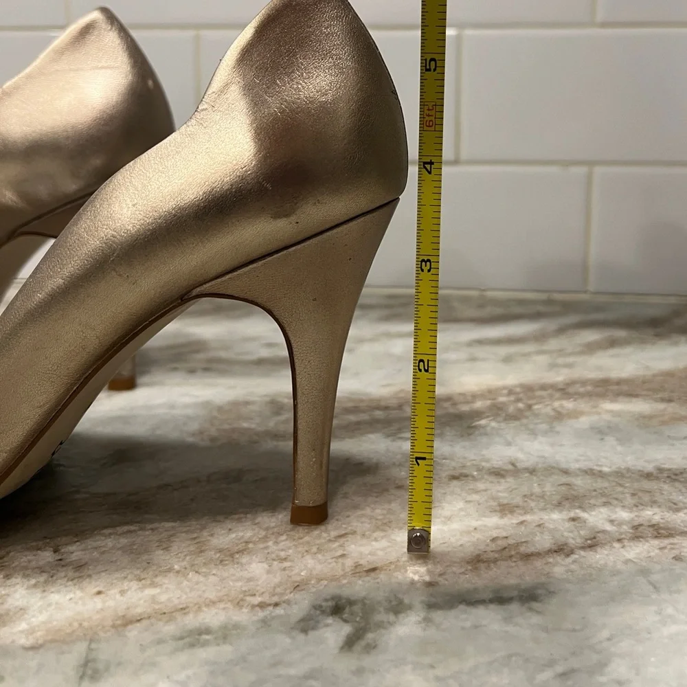 Gianni Bini Metallic Gold Heels - Picture 5 of 7